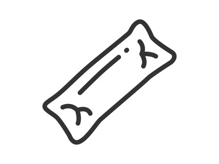 Illustration of spring roll icon (line drawing)のイラスト素材