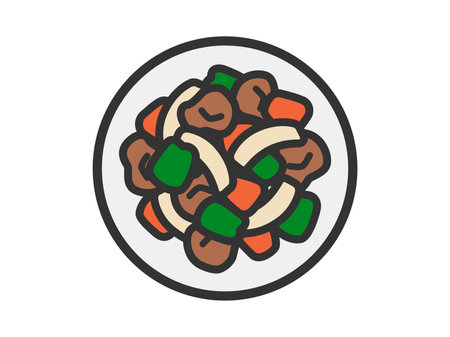 Illustration of vinegar pig icon (line art color)のイラスト素材