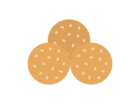 Illustration of sesame dumpling iconのイラスト素材
