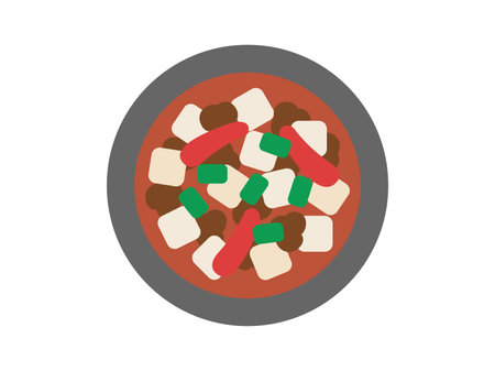Illustration of mapo tofu iconのイラスト素材