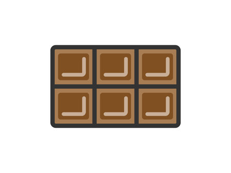 Illustration of a chocolate bar icon (line art color)のイラスト素材