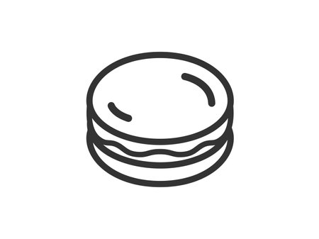 Illustration of macaron icon (line drawing)のイラスト素材
