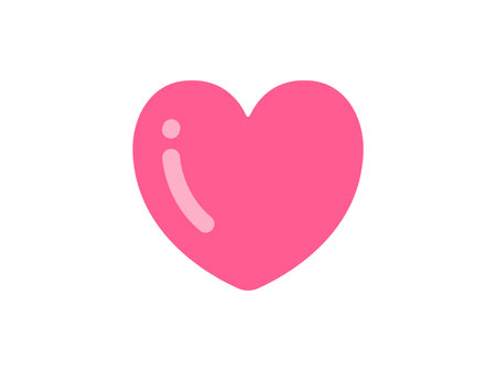 Simple, illustration of pink heart iconのイラスト素材