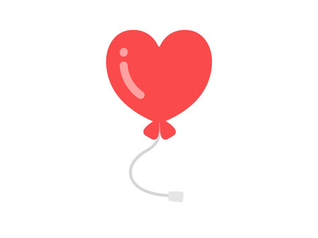 Illustration of heart balloon iconのイラスト素材