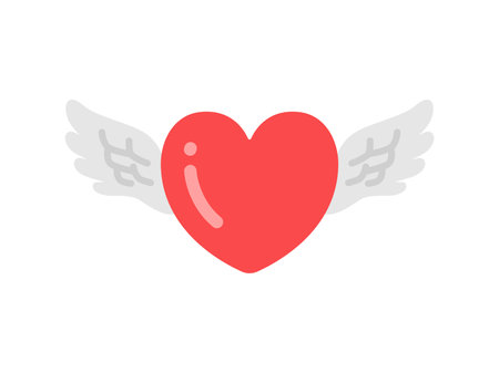 Illustration of a winged heart iconのイラスト素材