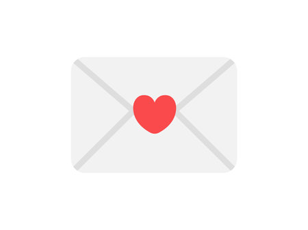 Illustration of a love letter iconのイラスト素材
