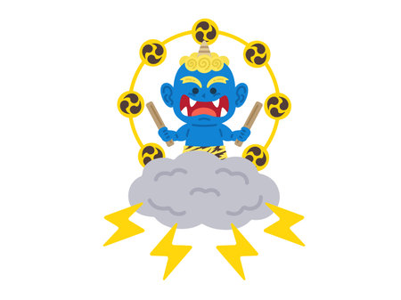 Illustration of the character of Rai-sama (Blue Oni)のイラスト素材