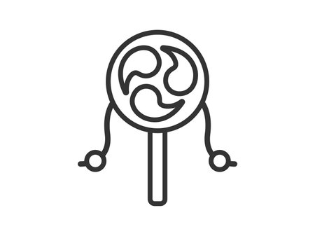 Illustration of Denden Taiko icon (line drawing)のイラスト素材