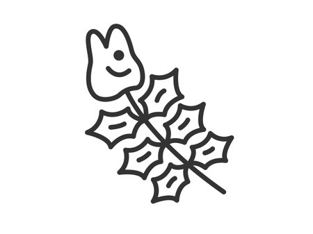 Illustration of the icon (line art) of the sardinesのイラスト素材