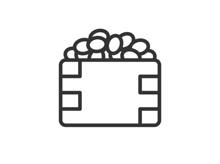 Illustration of Setsubun Fuku bean icon (line drawing)のイラスト素材
