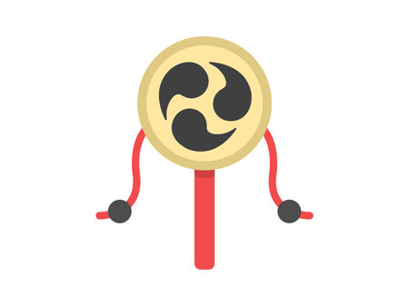 Illustration of the Denden drum iconのイラスト素材