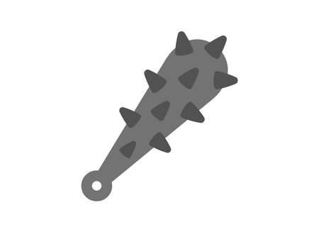 Illustration of the demon metal rod iconのイラスト素材