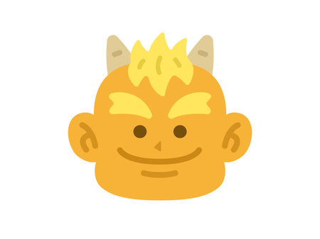 Illustration of the Yellow Demon Iconのイラスト素材