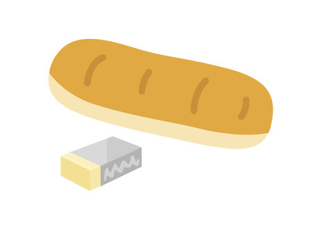 Illustration of school lunch koppe breadのイラスト素材