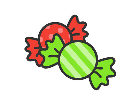 Illustration of candy icon (line art color)のイラスト素材