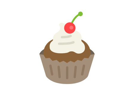 Illustration of cupcake iconのイラスト素材