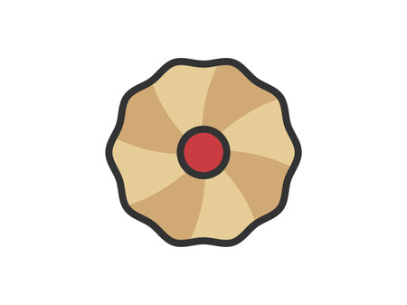 Illustration of the cookie icon (line art color)のイラスト素材