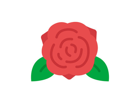 Illustration of the rose flower iconのイラスト素材