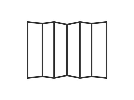 Illustration of a gold folding screen icon (line drawing)のイラスト素材