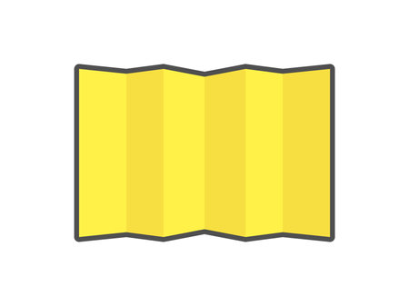 Illustration of a gold folding screen iconのイラスト素材