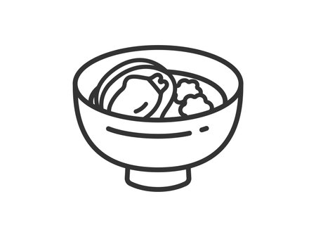 Illustration of the Hamaguri Sucker icon (line drawing)のイラスト素材