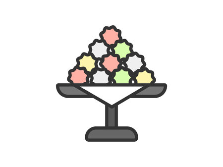 Illustration of the Hina Hail icon (line art color)のイラスト素材