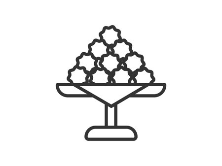 Illustration of the Hina Hail icon (line drawing)のイラスト素材