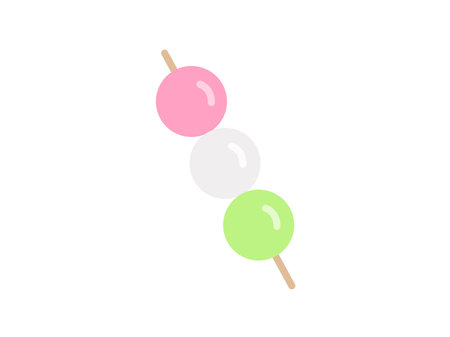 Illustration of tricolor dumpling iconのイラスト素材