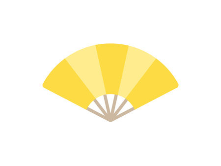Illustration of a golden fan iconのイラスト素材