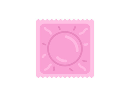 Illustration of a condom in a bagのイラスト素材