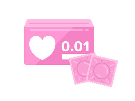 Illustration of a condom in a boxのイラスト素材