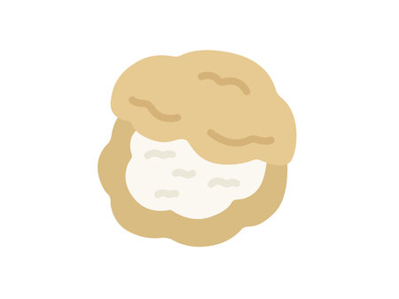 Illustration of cream puff iconのイラスト素材