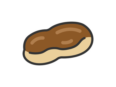 Illustration of Eclair icon (line art color)のイラスト素材