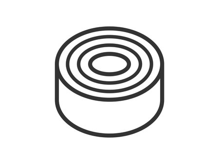 Illustration of Baumkuchen icon (line drawing)のイラスト素材