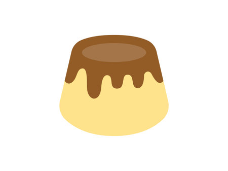 Illustration of caramel pudding iconのイラスト素材