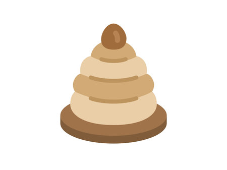 Illustration of the Mont Blanc cake iconのイラスト素材