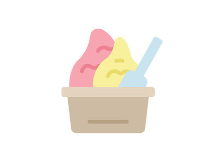 Illustration of Italian gelato iconのイラスト素材