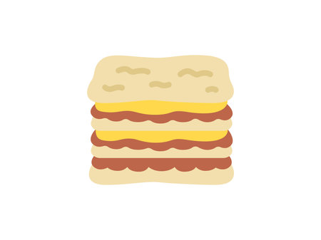Illustration of lasagna iconのイラスト素材