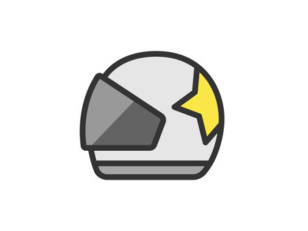 Illustration of auto racing icon (line art color)のイラスト素材