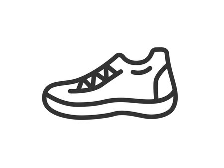Illustration of land icons (line drawings)のイラスト素材