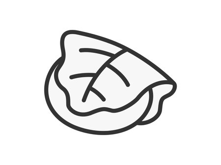 Illustration of Kashiwa mochi icon (line art)のイラスト素材