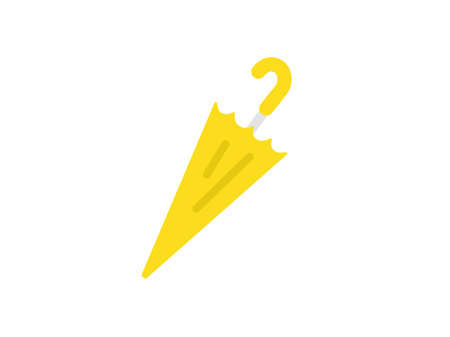 Illustration of close, yellow umbrella iconのイラスト素材