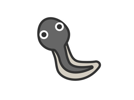 Illustration of tadpole icon (line art color)のイラスト素材