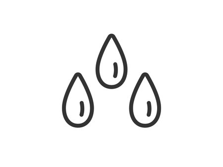 Illustration of raindrop icon (line drawing)のイラスト素材