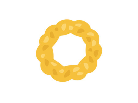 Illustration of the icon of a squid ring on a delicatessenのイラスト素材