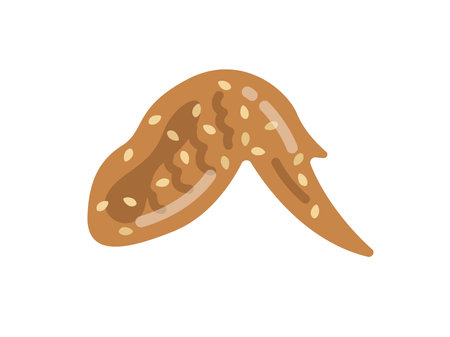 Illustration of the icon of a prepared chicken wingのイラスト素材