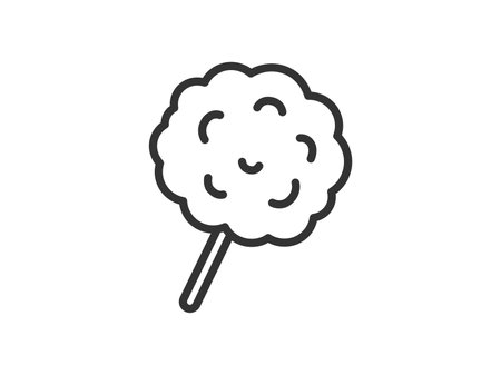 Illustration of cotton candy icon (line drawing)のイラスト素材