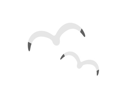 Illustration of flying, seagull iconのイラスト素材
