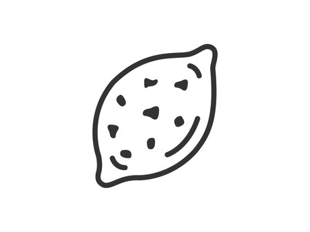 Illustration of sweet potato icon (line drawing)のイラスト素材