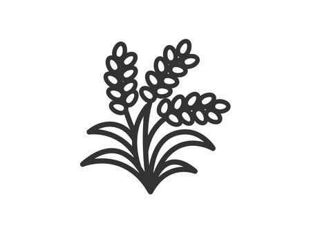 Illustration of rice icon (line drawing)のイラスト素材